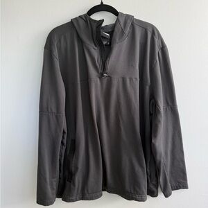 The North Face Charcoal Gray Hooded Quarter-Zip Pullover